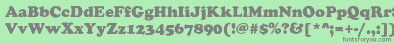 CooperBlackRegular Font – Gray Fonts on Green Background