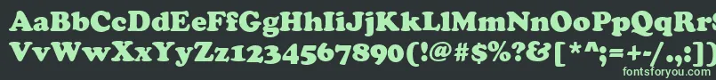 CooperBlackRegular Font – Green Fonts on Black Background