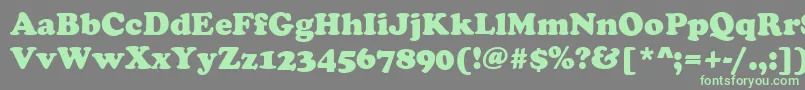 CooperBlackRegular Font – Green Fonts on Gray Background