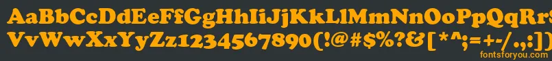 CooperBlackRegular Font – Orange Fonts on Black Background
