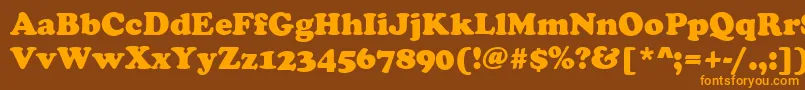 CooperBlackRegular Font – Orange Fonts on Brown Background