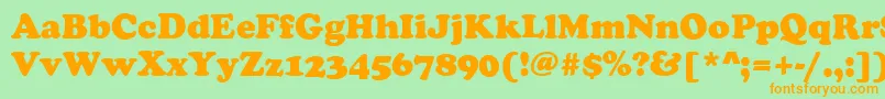 CooperBlackRegular Font – Orange Fonts on Green Background