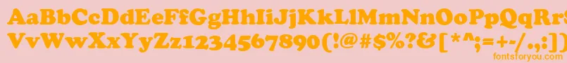 CooperBlackRegular Font – Orange Fonts on Pink Background