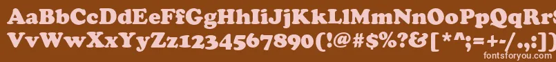CooperBlackRegular Font – Pink Fonts on Brown Background