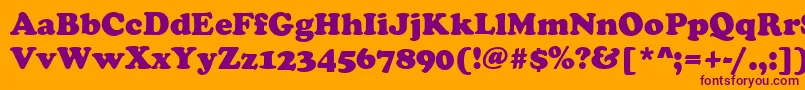 CooperBlackRegular Font – Purple Fonts on Orange Background