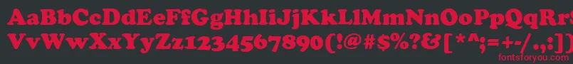 CooperBlackRegular Font – Red Fonts on Black Background