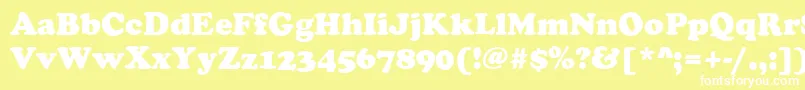 CooperBlackRegular Font – White Fonts on Yellow Background