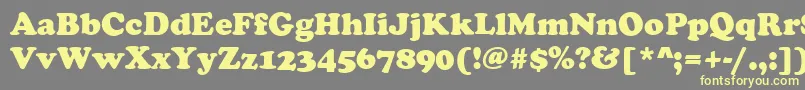 CooperBlackRegular Font – Yellow Fonts on Gray Background