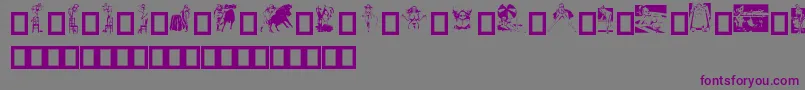 Шрифт Dollybat – фиолетовые шрифты на сером фоне