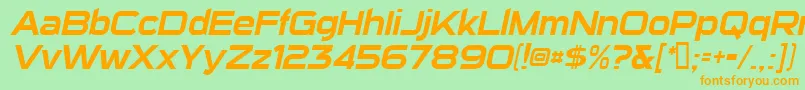 SuiGenerisItalic Font – Orange Fonts on Green Background