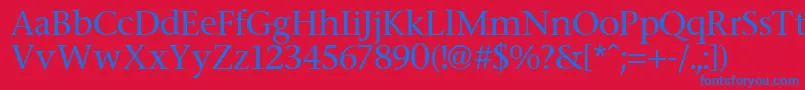 Stone Font – Blue Fonts on Red Background