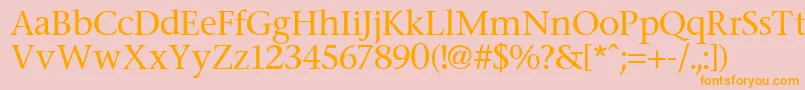 Stone Font – Orange Fonts on Pink Background