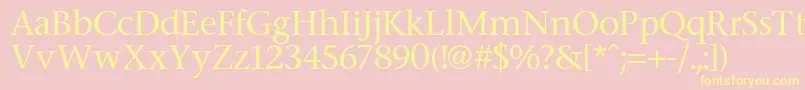 Stone Font – Yellow Fonts on Pink Background