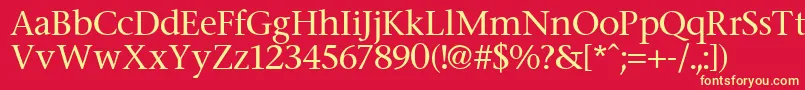 Stone Font – Yellow Fonts on Red Background