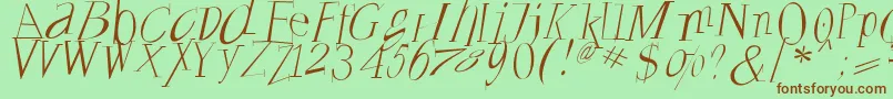 Francoforteserifus Font – Brown Fonts on Green Background