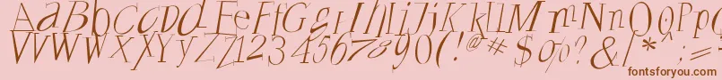 Francoforteserifus Font – Brown Fonts on Pink Background