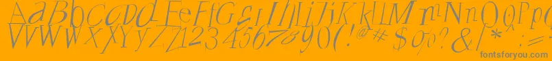 Francoforteserifus Font – Gray Fonts on Orange Background