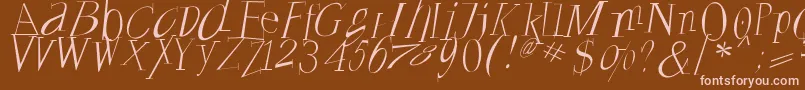 Francoforteserifus Font – Pink Fonts on Brown Background
