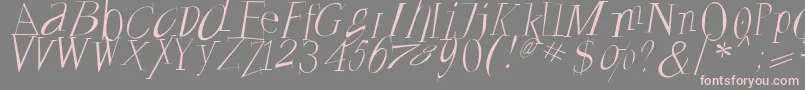 Francoforteserifus Font – Pink Fonts on Gray Background