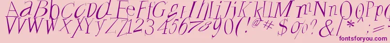 Francoforteserifus Font – Purple Fonts on Pink Background