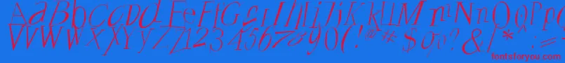 Francoforteserifus Font – Red Fonts on Blue Background