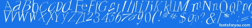 Francoforteserifus Font – White Fonts on Blue Background