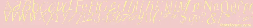 Francoforteserifus Font – Yellow Fonts on Pink Background