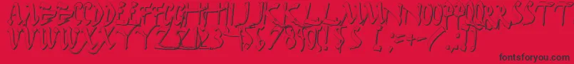 Darkhs Font – Black Fonts on Red Background