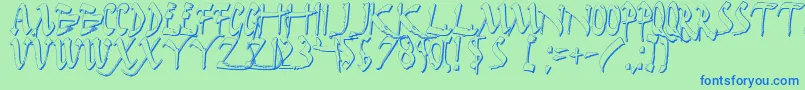 Darkhs Font – Blue Fonts on Green Background
