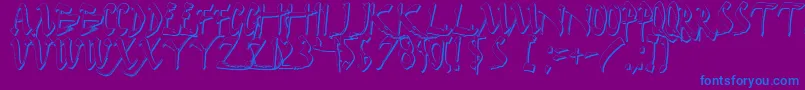 Darkhs Font – Blue Fonts on Purple Background