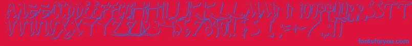 Darkhs Font – Blue Fonts on Red Background