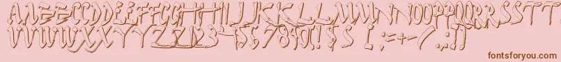 Darkhs-fontti – ruskeat fontit vaaleanpunaisella taustalla