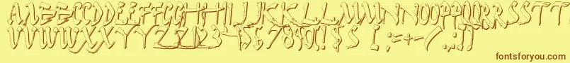 Darkhs Font – Brown Fonts on Yellow Background