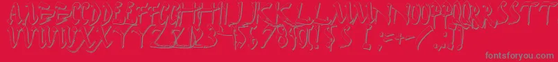 Darkhs Font – Gray Fonts on Red Background