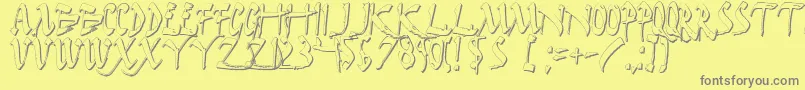 Darkhs-Schriftart – Graue Schriften auf gelbem Hintergrund
