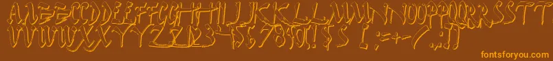Darkhs Font – Orange Fonts on Brown Background