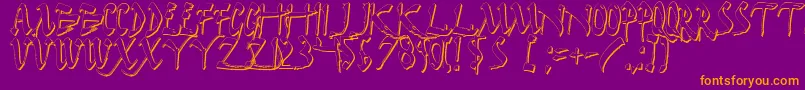 Darkhs Font – Orange Fonts on Purple Background