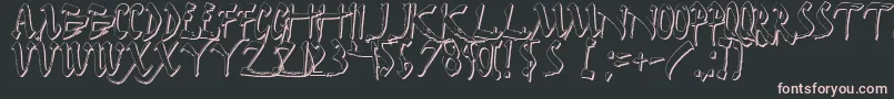 Darkhs Font – Pink Fonts on Black Background