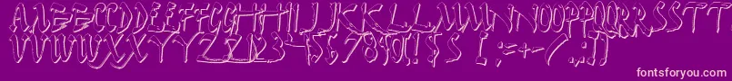 Darkhs-fontti – vaaleanpunaiset fontit violetilla taustalla