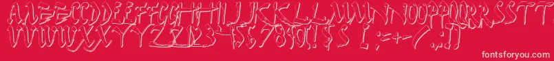 Darkhs Font – Pink Fonts on Red Background
