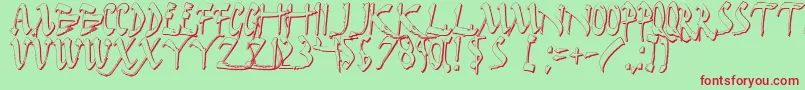 Darkhs Font – Red Fonts on Green Background