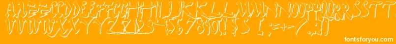 Darkhs Font – White Fonts on Orange Background