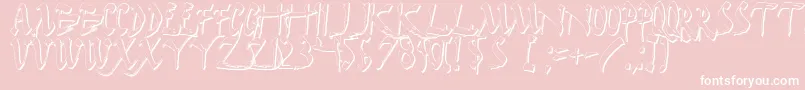 Darkhs Font – White Fonts on Pink Background