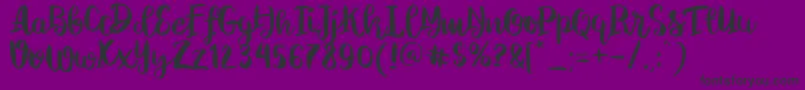 ChelseaBrushScript Font – Black Fonts on Purple Background