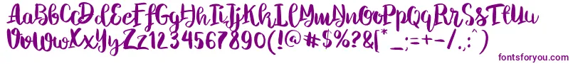 ChelseaBrushScript Font – Purple Fonts on White Background