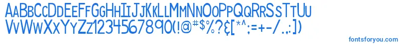 DjbSpeakUp Font – Blue Fonts on White Background