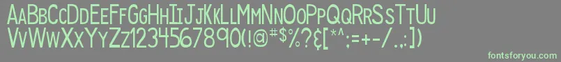 DjbSpeakUp Font – Green Fonts on Gray Background