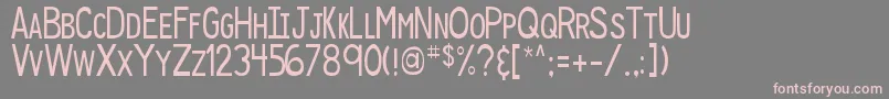 DjbSpeakUp Font – Pink Fonts on Gray Background