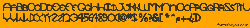 TocopillascapssskBold Font – Black Fonts on Orange Background