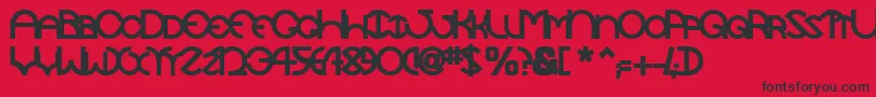 TocopillascapssskBold Font – Black Fonts on Red Background